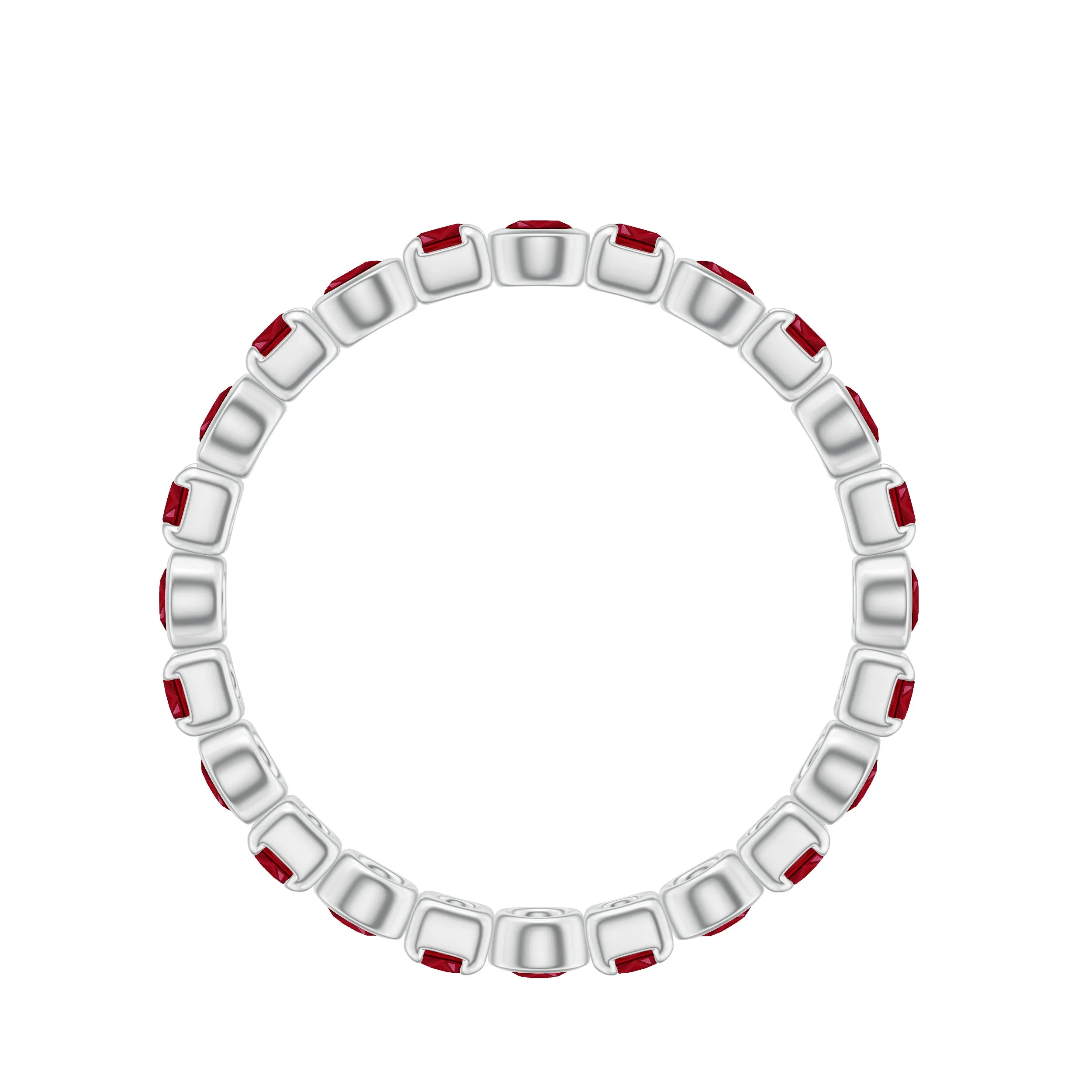 1.25 CT Created Ruby Eternity Band Ring