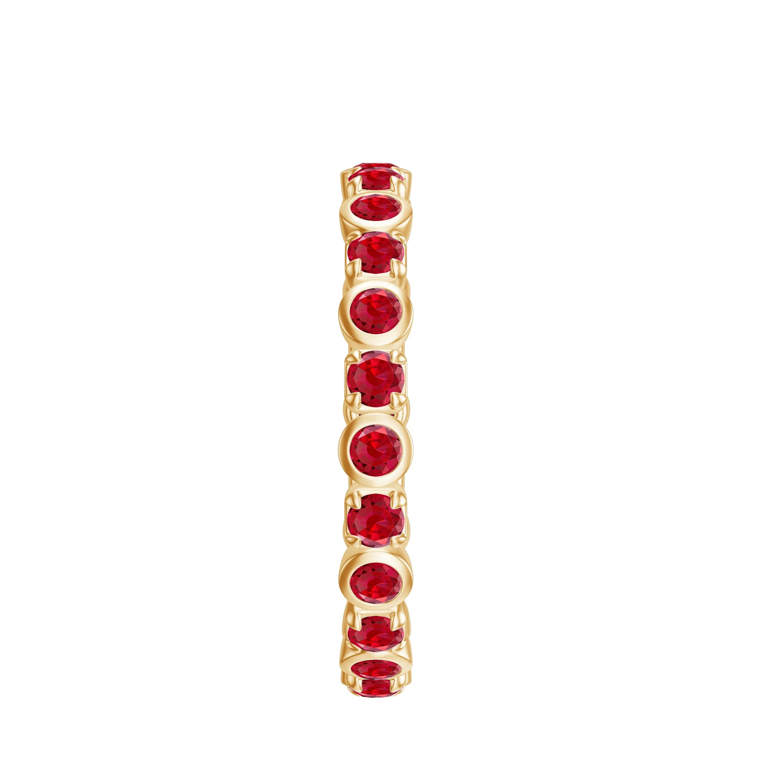 1.25 CT Created Ruby Eternity Band Ring