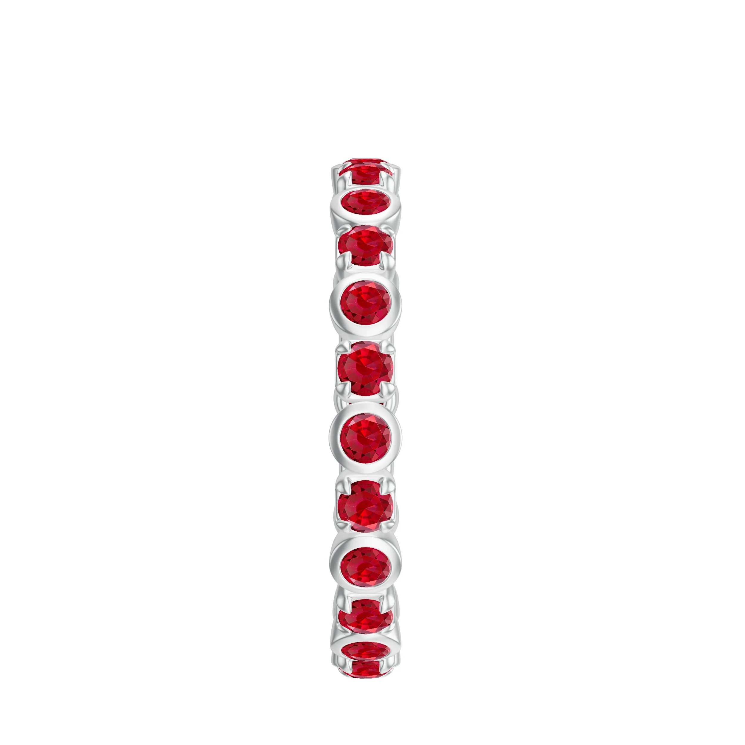 1.25 CT Created Ruby Eternity Band Ring