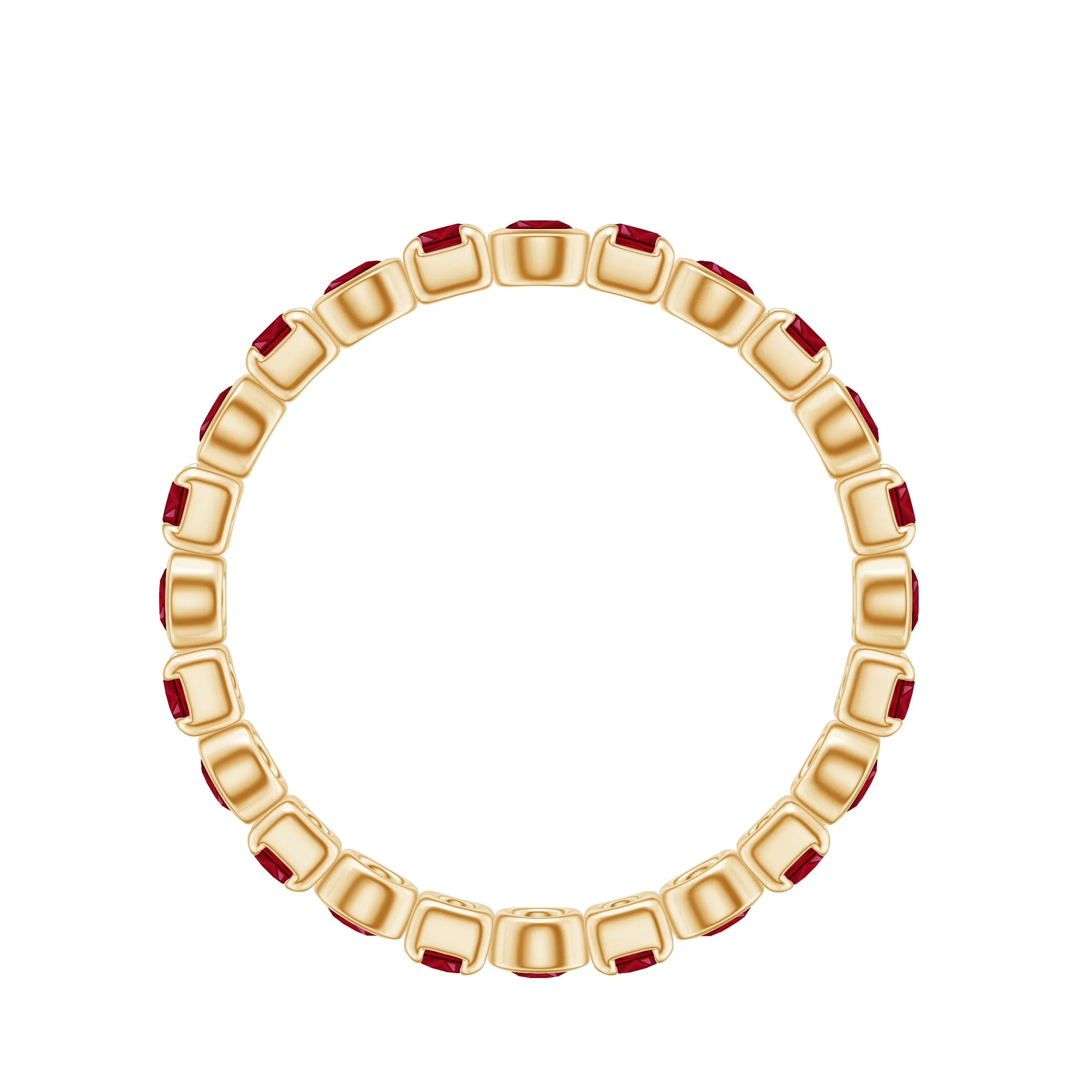 1.25 CT Created Ruby Eternity Band Ring