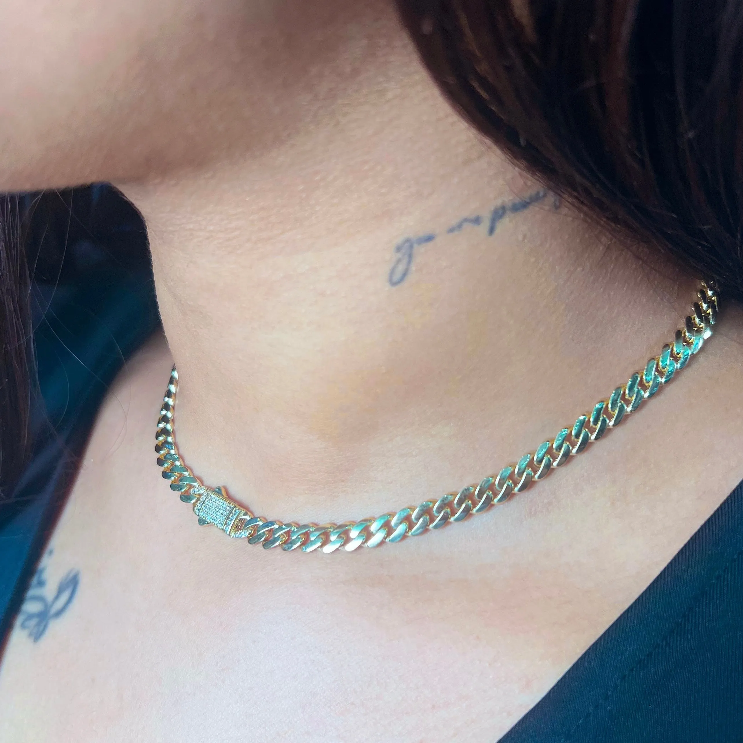 14K 🇮🇹ITTALLO Hollow Cuban Choker (7MM / 16” Inches) JTJ™