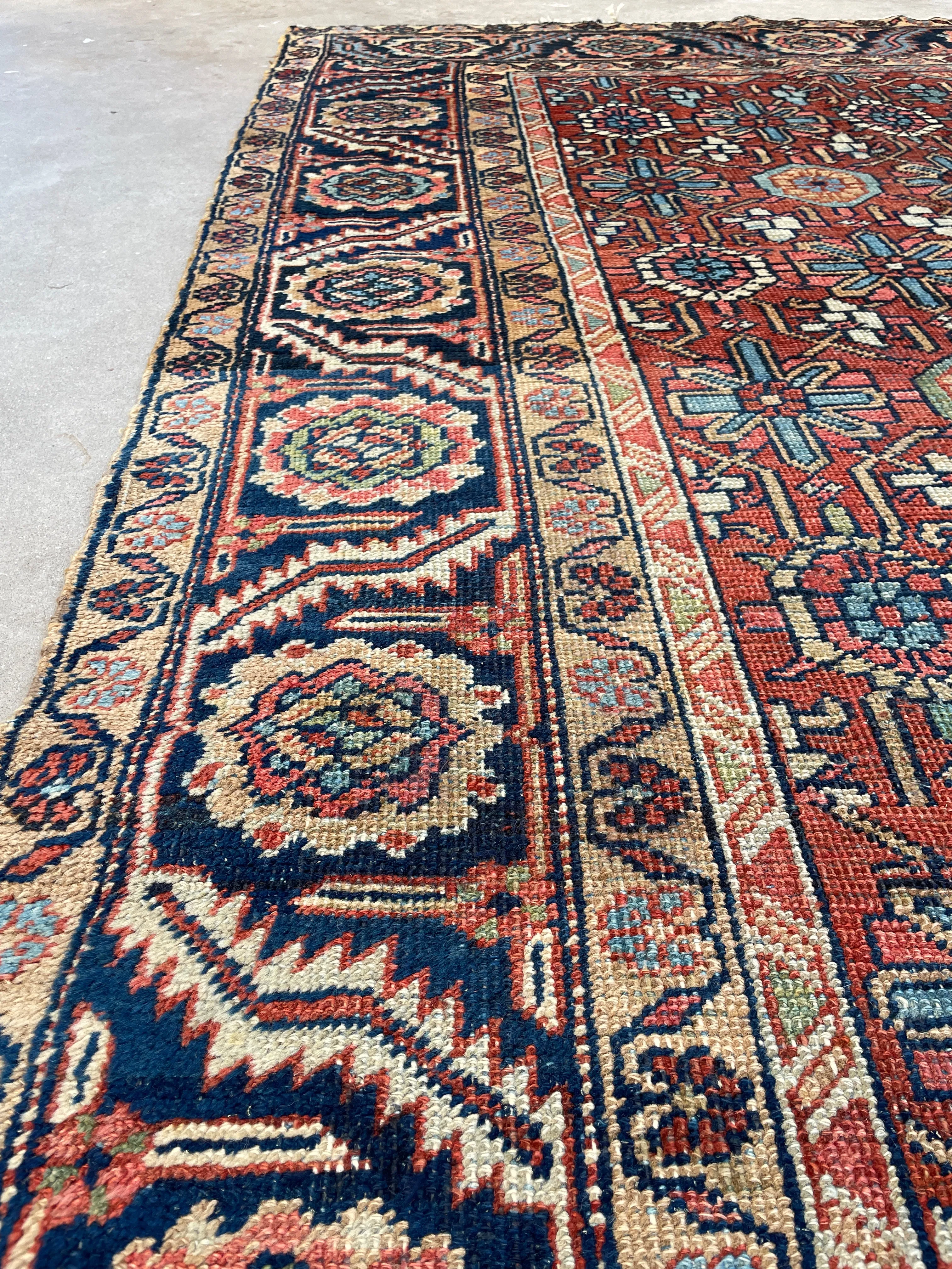 8'8 x 11'8 Antique Persian Heriz rug #2564ML