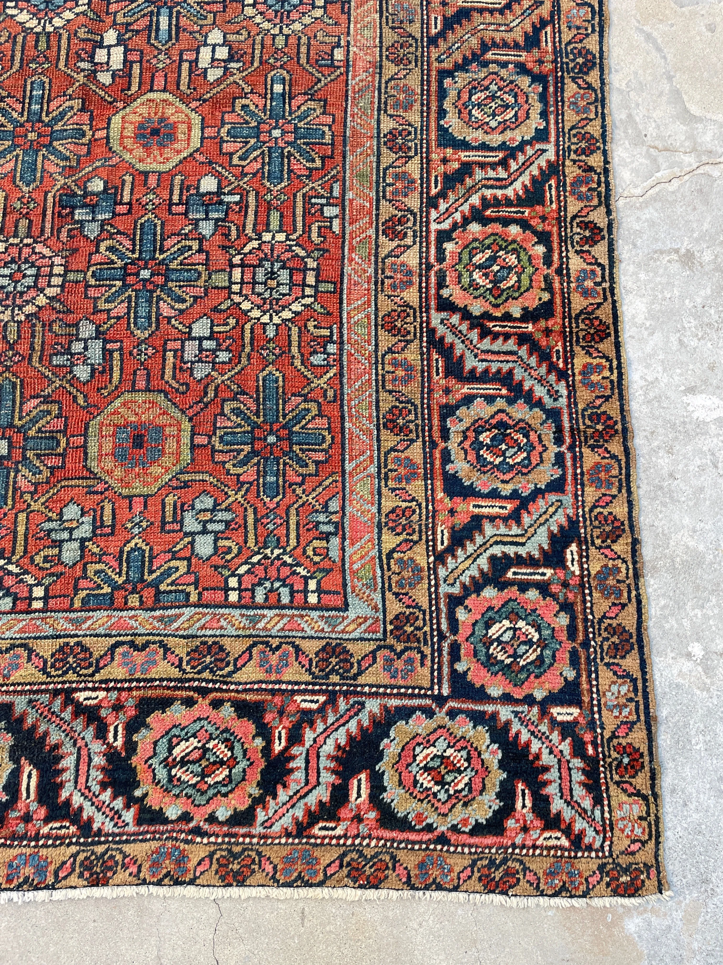 8'8 x 11'8 Antique Persian Heriz rug #2564ML