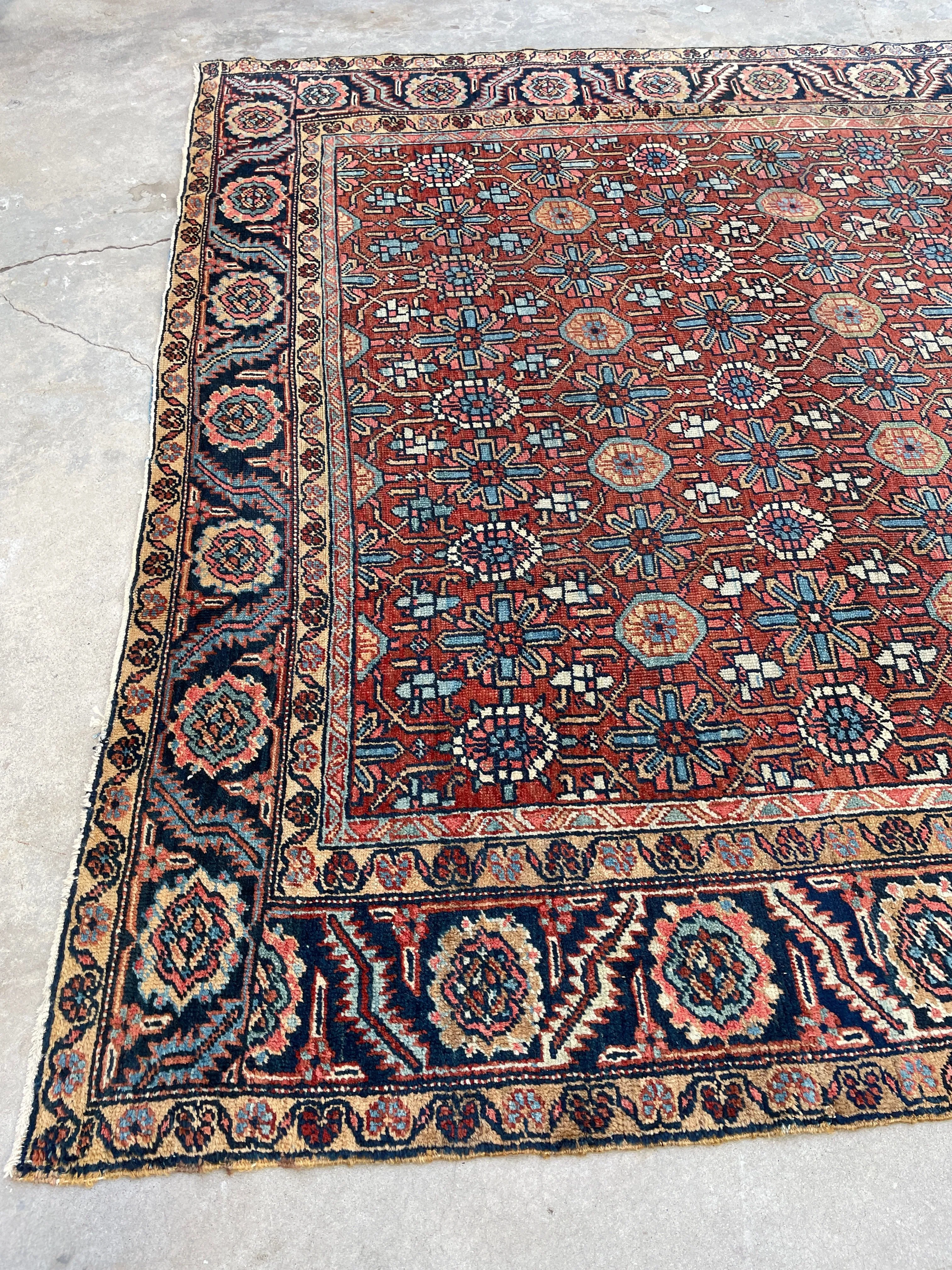 8'8 x 11'8 Antique Persian Heriz rug #2564ML
