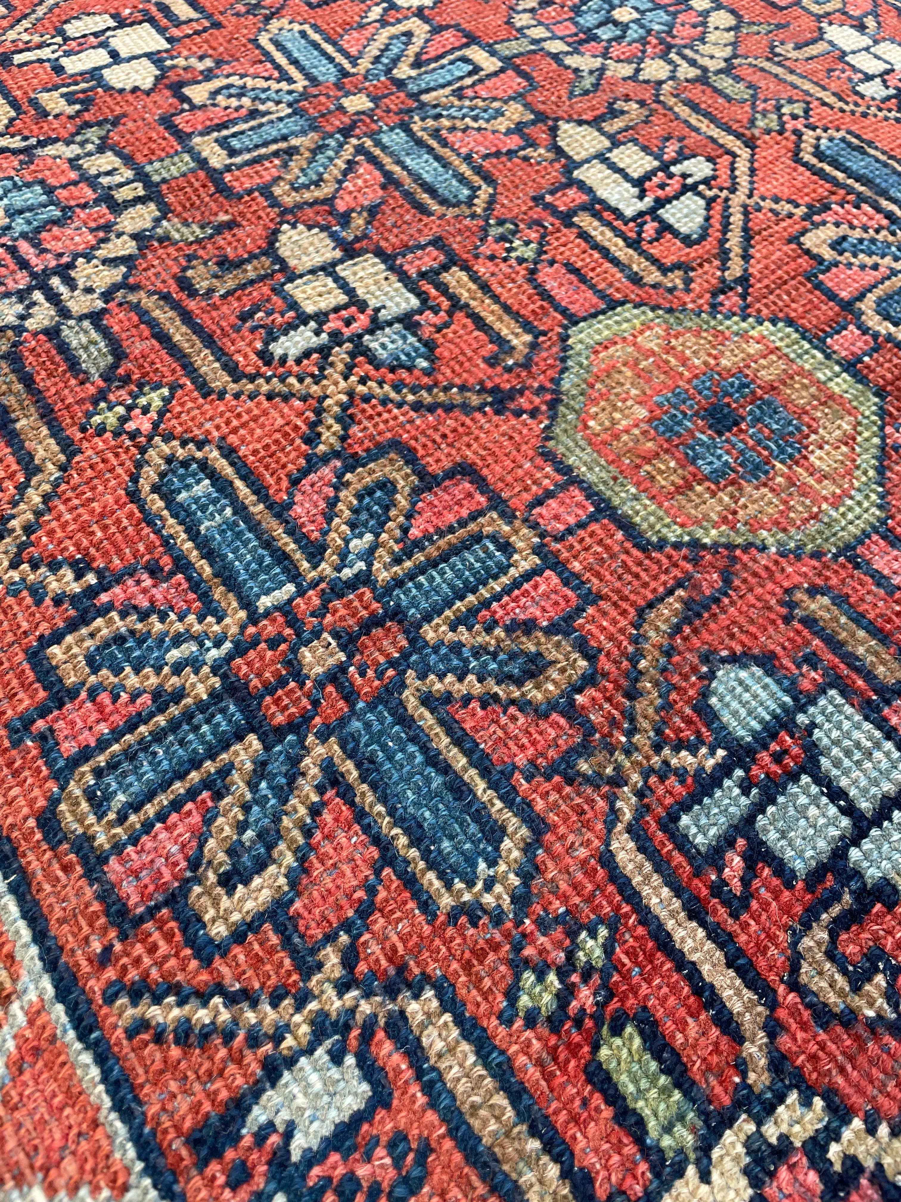 8'8 x 11'8 Antique Persian Heriz rug #2564ML