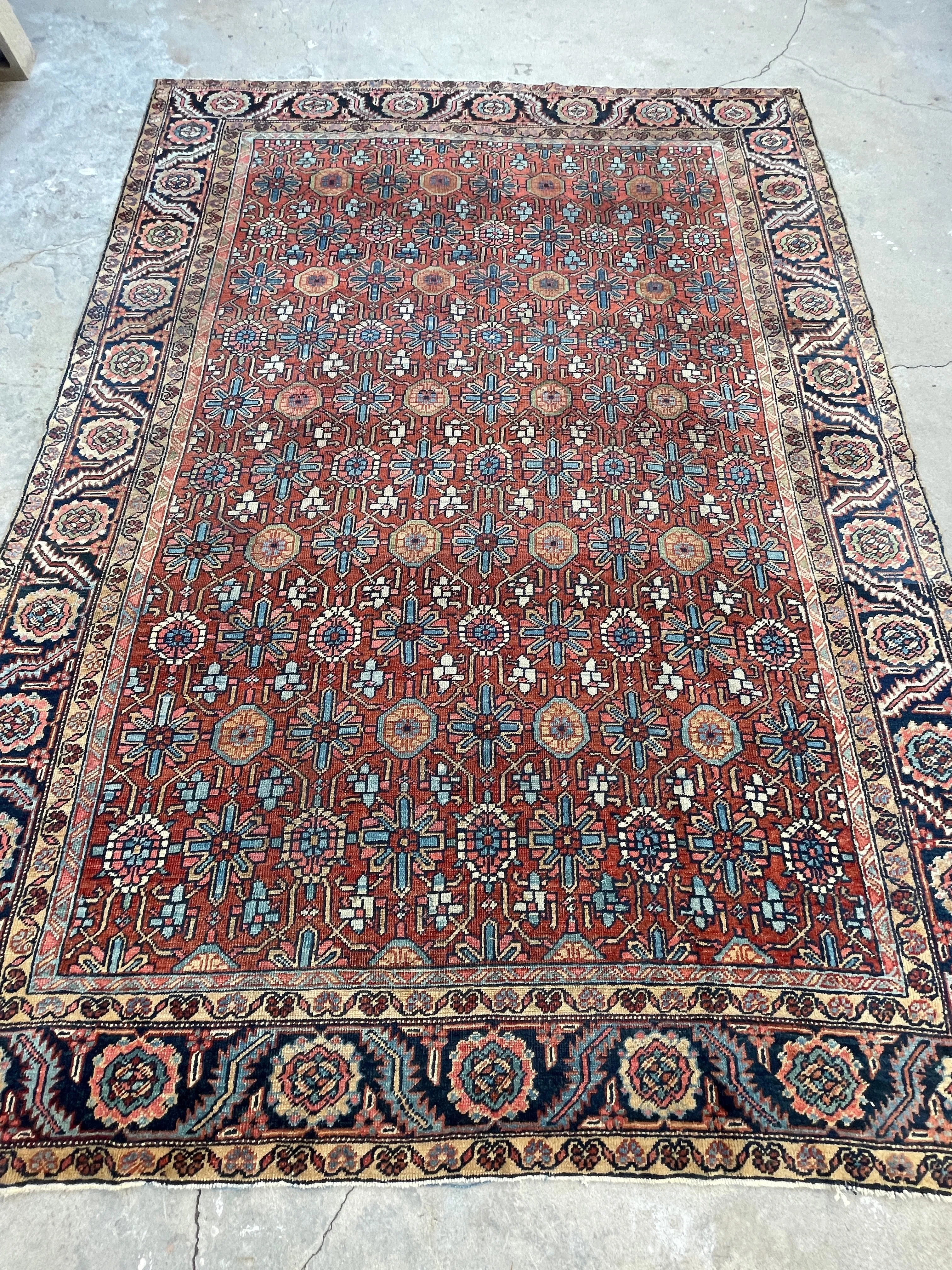 8'8 x 11'8 Antique Persian Heriz rug #2564ML