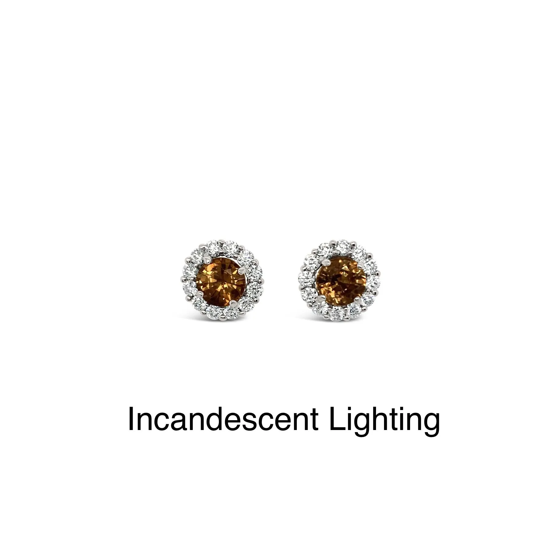 Alexandrite & Diamond Halo Stud Earrings