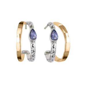 Aura Magic Hoop Earrings - Tanzanite
