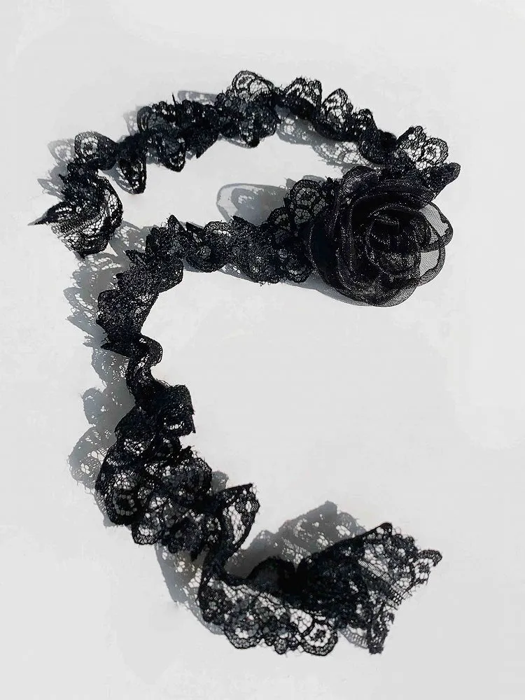 Black Flower Lace Choker