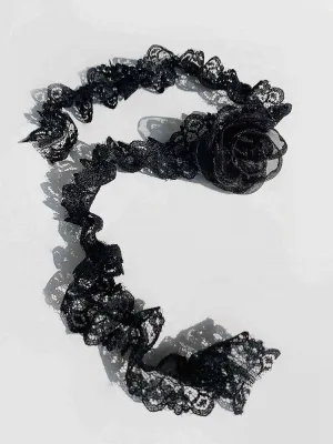 Black Flower Lace Choker