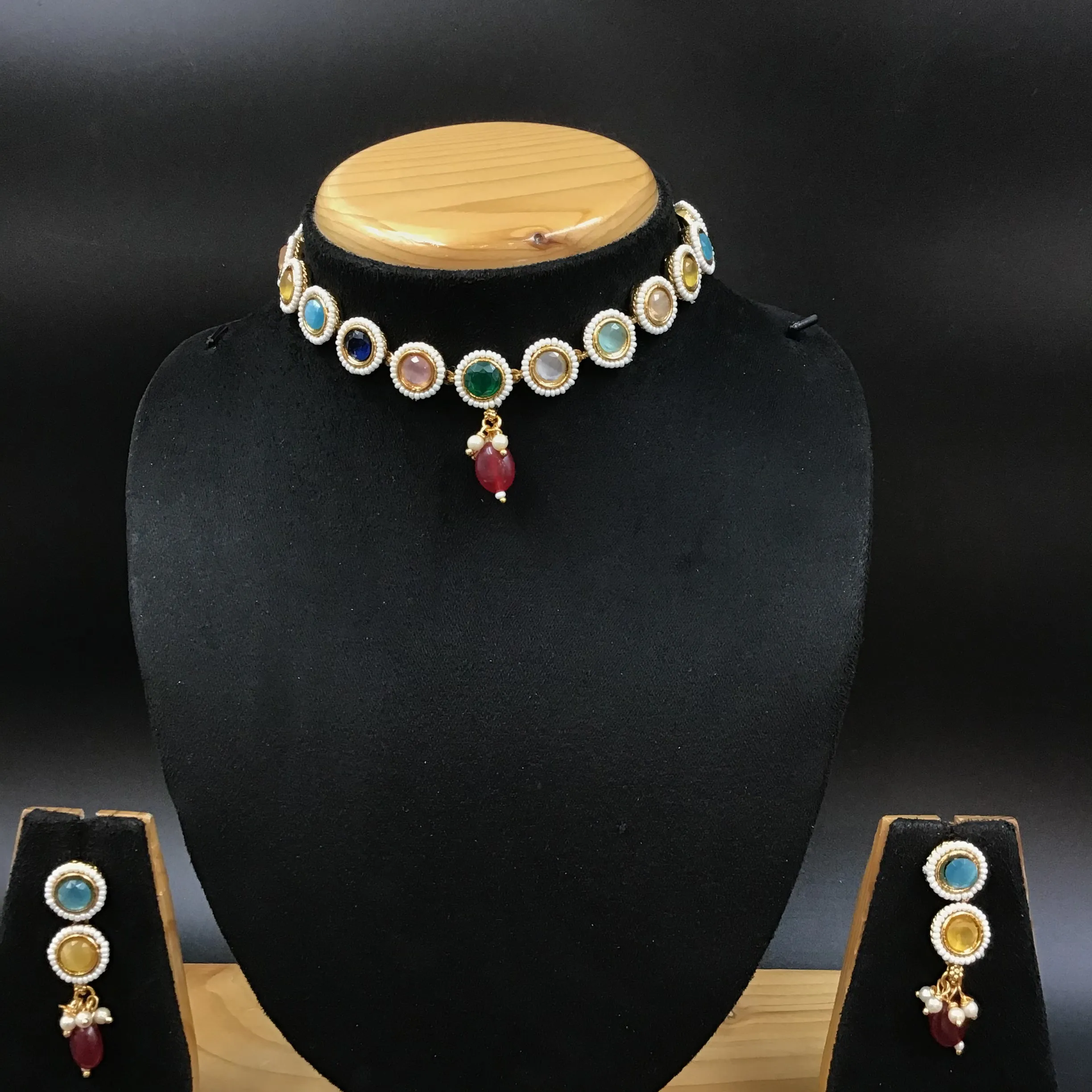 Choker Polki Necklace Set 4878-21