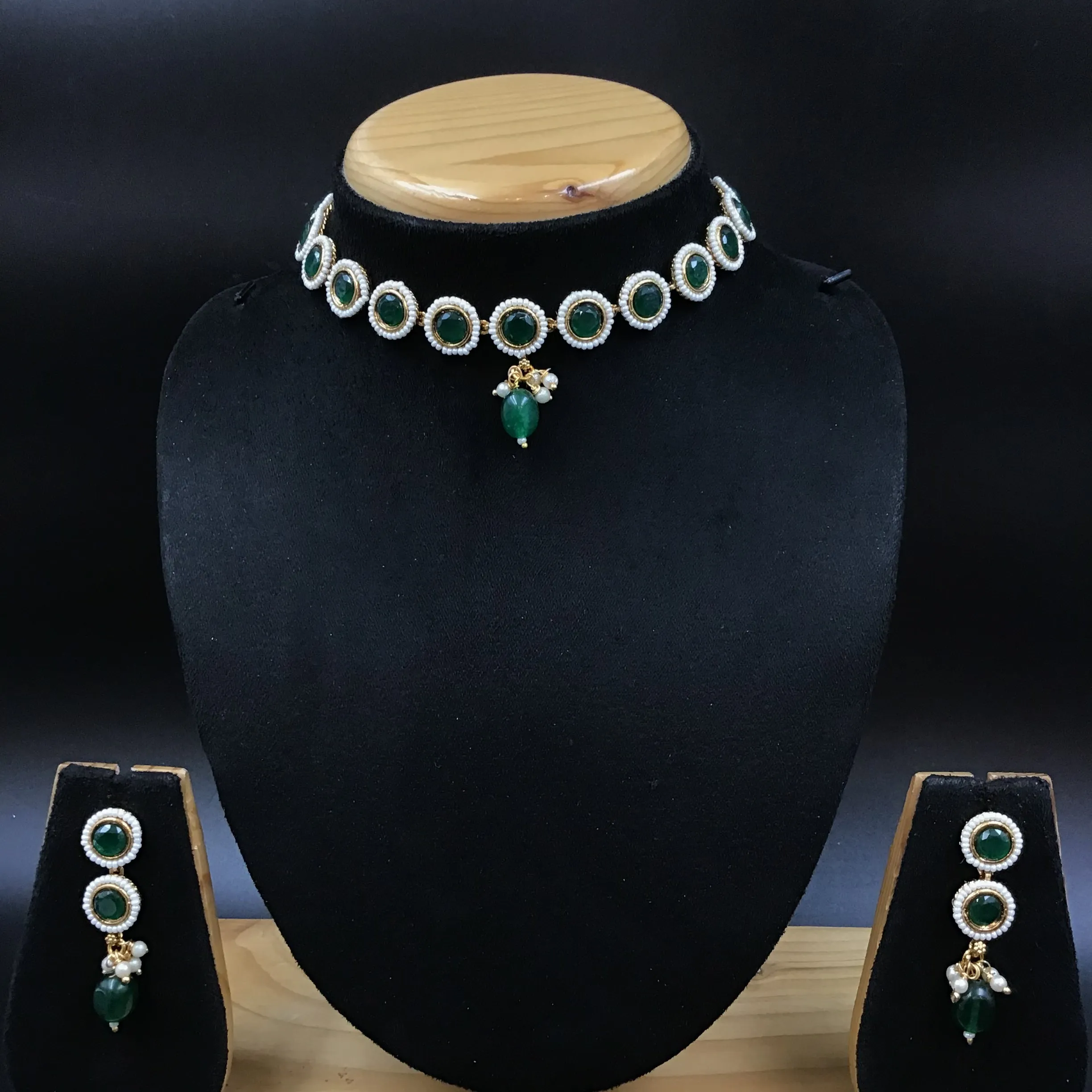 Choker Polki Necklace Set 4878-21