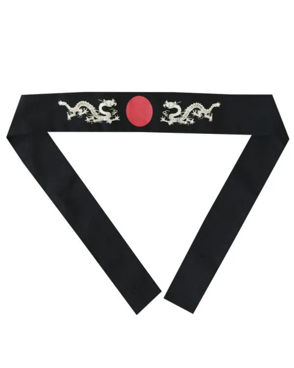 Custom Hibachi Chef Black Tall Hat and Headband Set