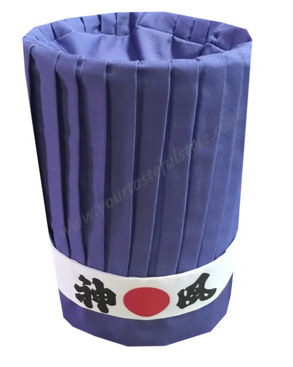 Custom Japanese Grill Chef Tall Hat Set Purple Color