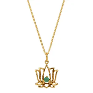 Lotus Flower Necklace - Gold