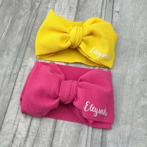 Personalised Oversized Bow Baby Girl Headband