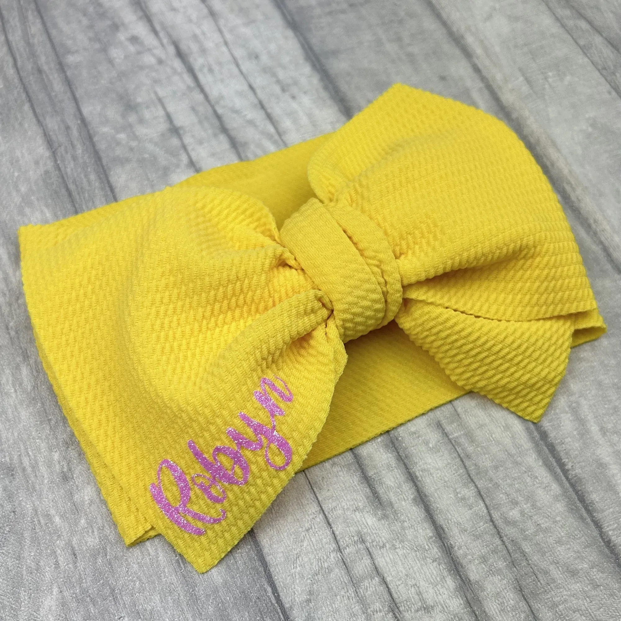 Personalised Oversized Bow Baby Girl Headband