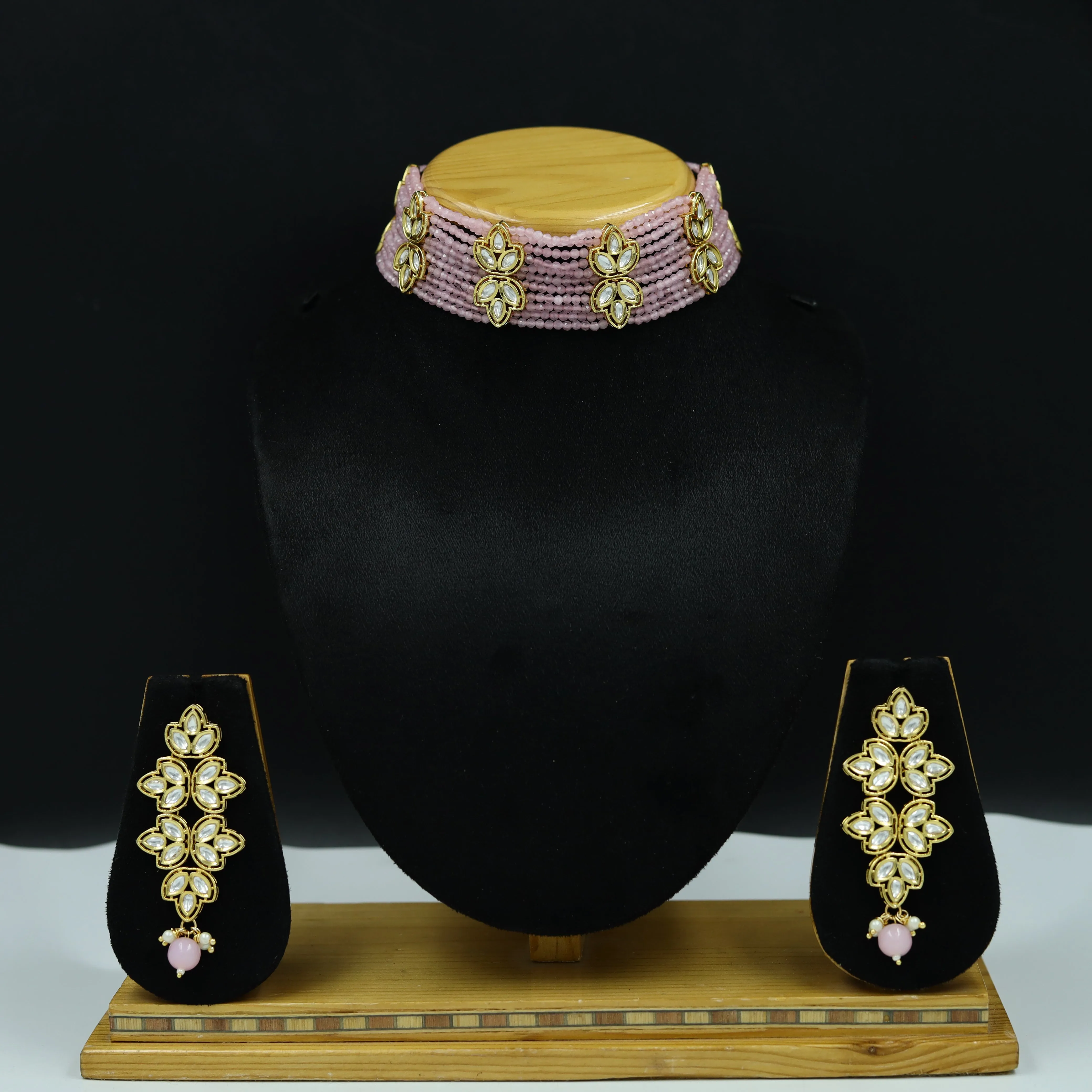 Pink Kundan Choker Set 19758-6942