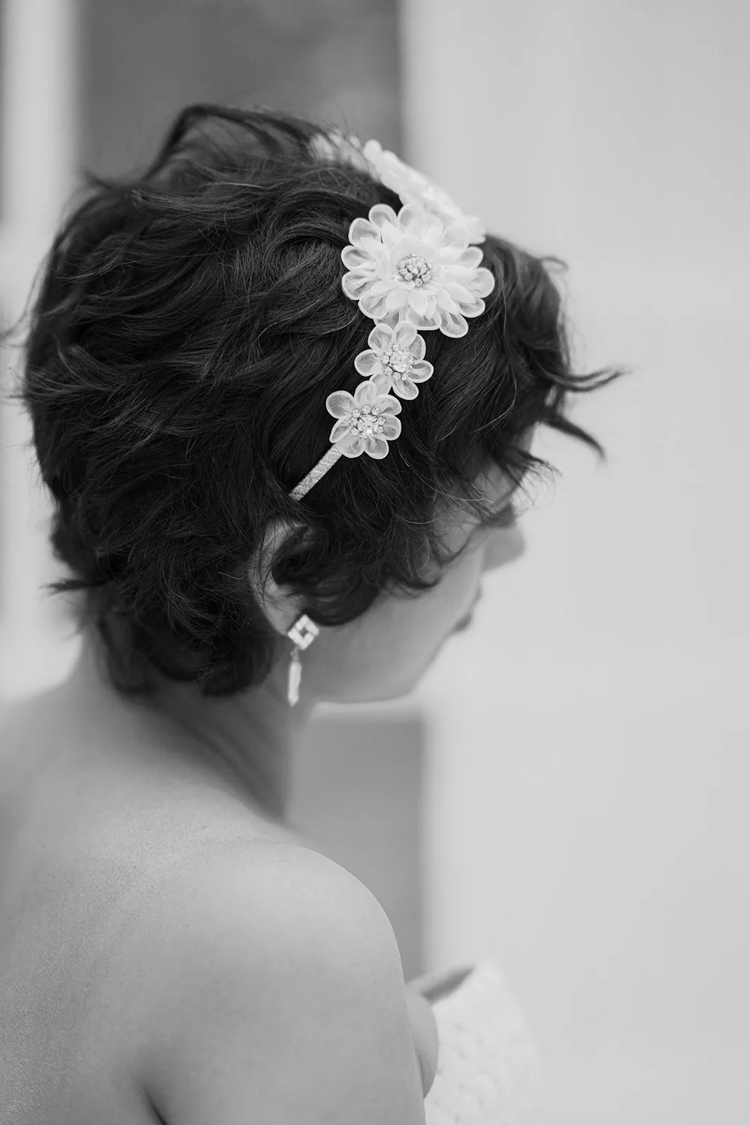 silk flowers headband BRIGIDA- 24043