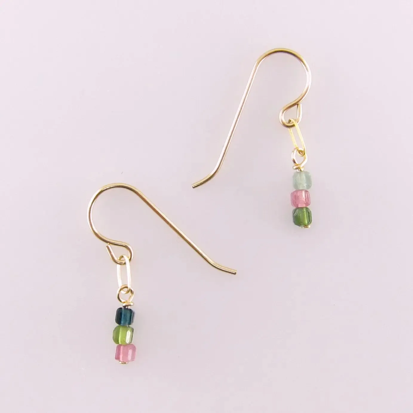 Watermelon Tourmaline Earrings