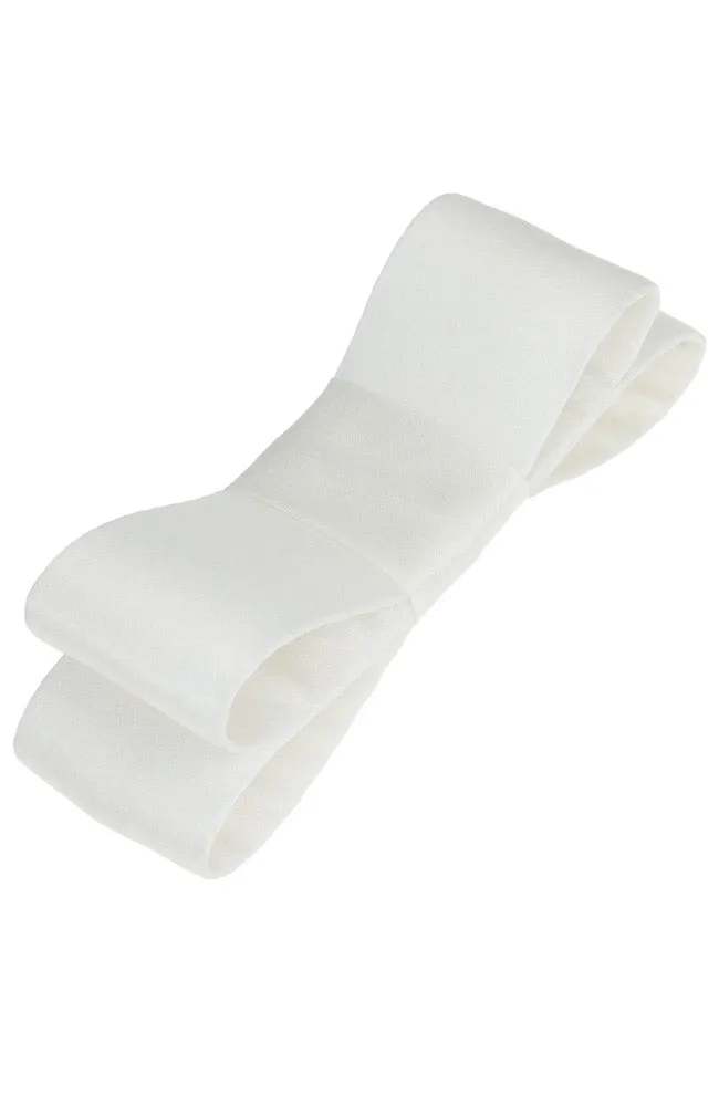 Wide Couture Bow Barrette - Silk Charmeuse